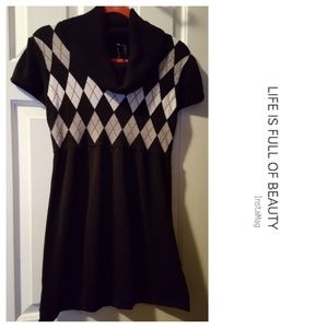 TAKE OUT Cowl Neck Tunic Sweater Dress